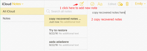 Como restaurar notas do iCloud