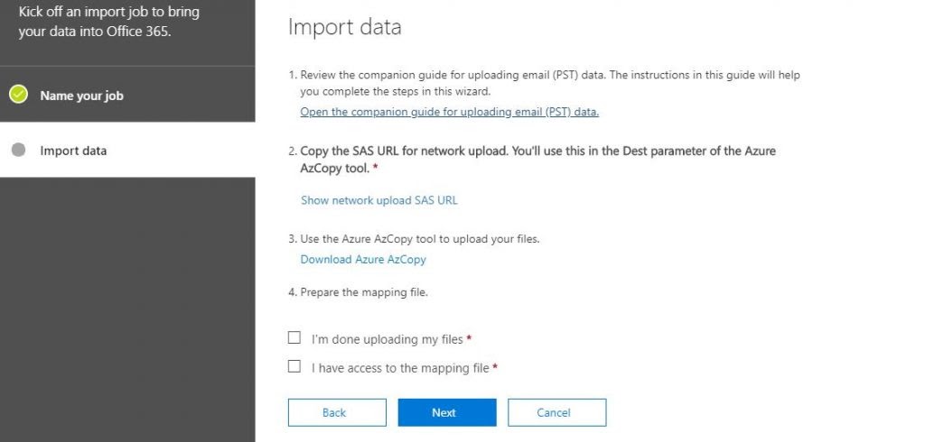 如何手動將 PST 文件傳輸到 Office 365？