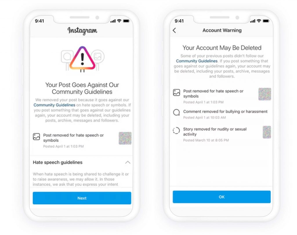 Pravidla, omezení a limity Instagramu
