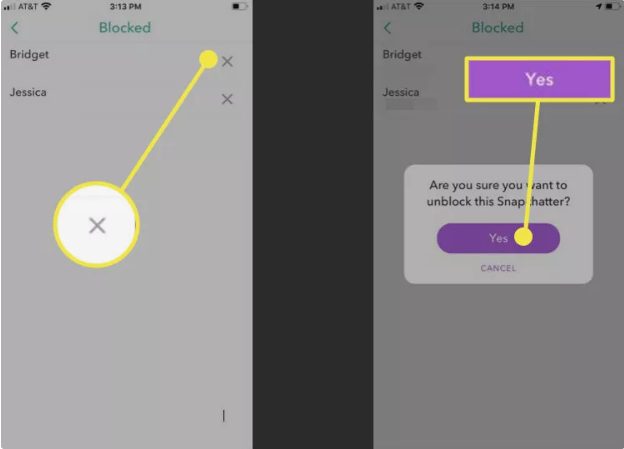 How to Unblock a person on Snapchat?