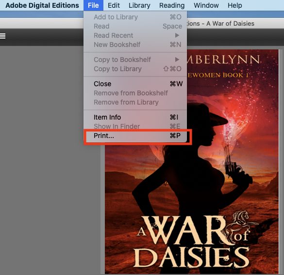 Sådan udskrives ACSM-fil fra Adobe Digital Editions?