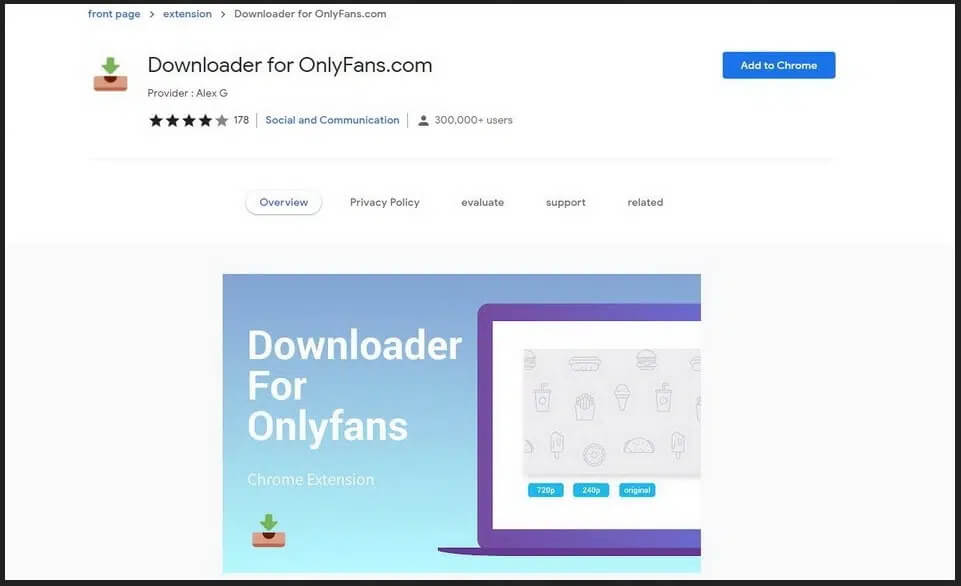 OnlyFans Chrome-laajennus
