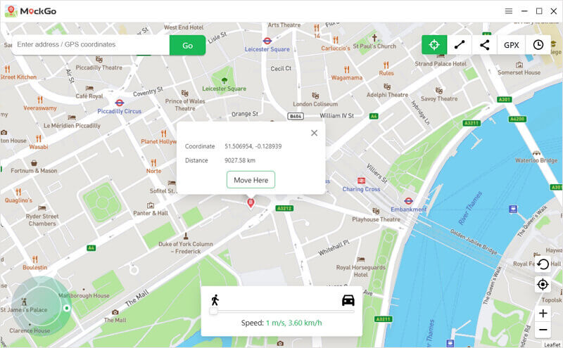 изменить местоположение iphone gps
