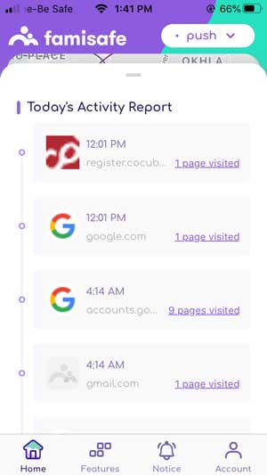 FamiSafe Activity Report