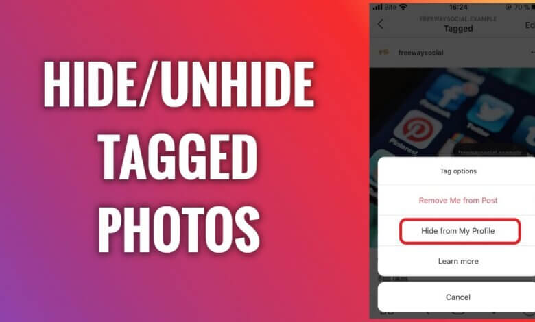Как скрыть и показать фотографии с тегами Instagram?