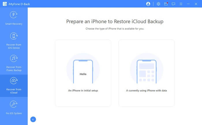 preparati a scaricare il backup di icloud