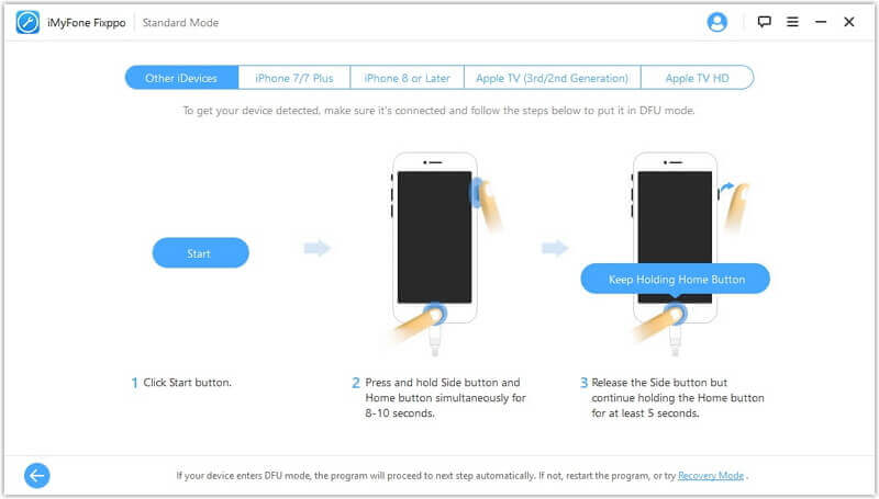 iPhone을 dfu 모드로 전환