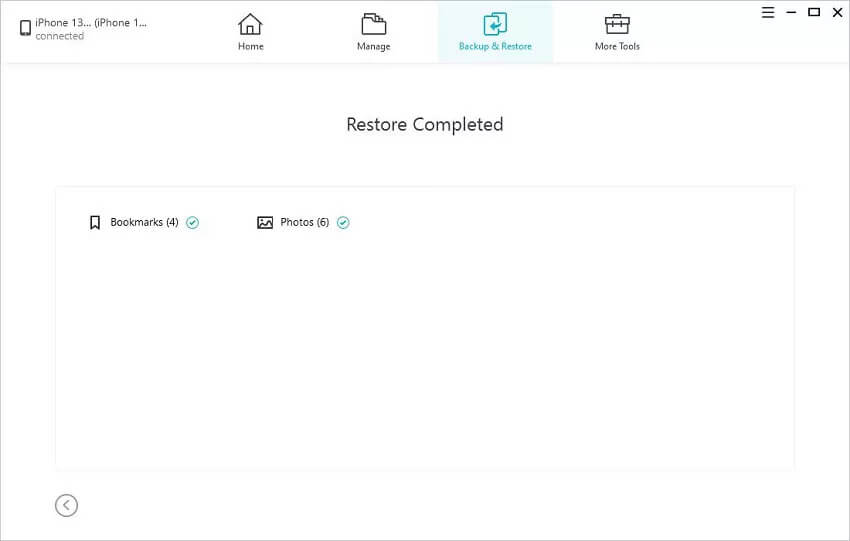 restore data to phone