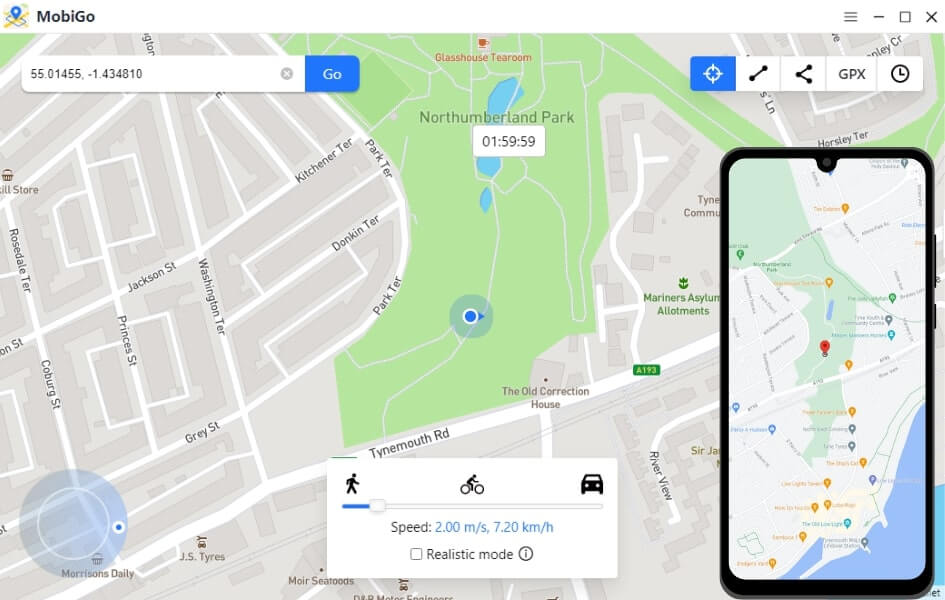 Changer Location op Android