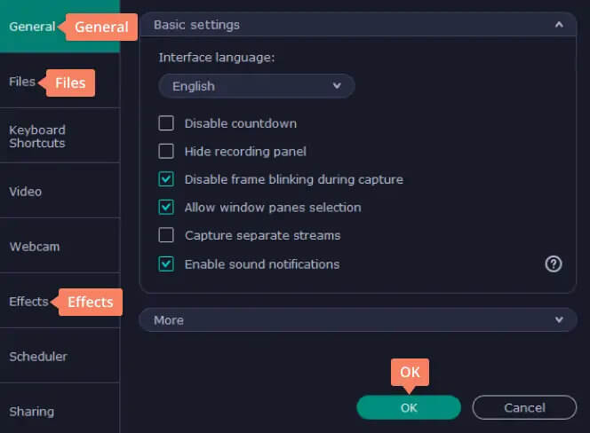 Customize Settings