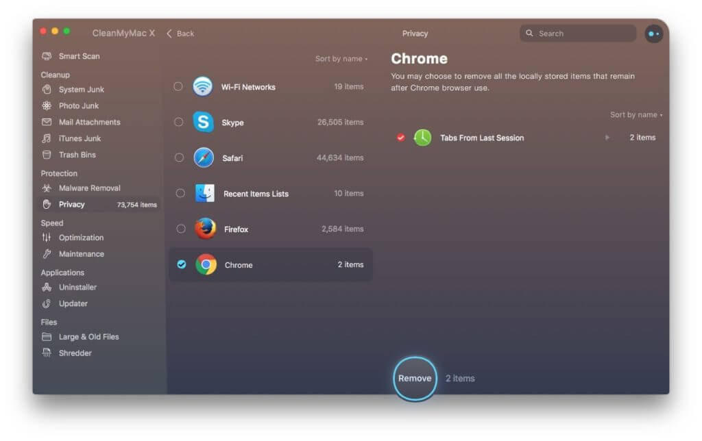 remove browser history