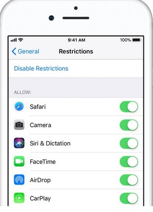 How to restrict apps on an iPhone?