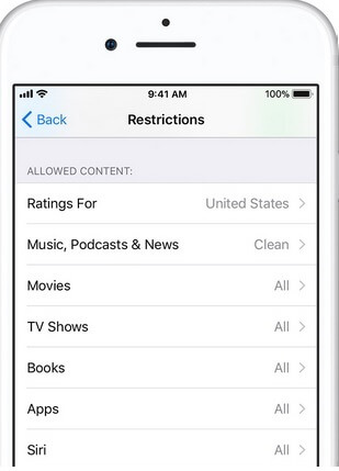 How to restrict explicit content and content ratings?