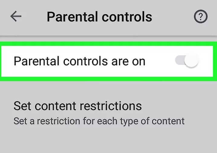 heu de desactivar l'opció "Controls parentals".